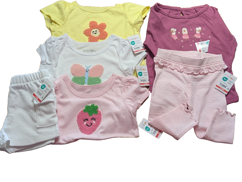 Garanimals Baby Girl Clothes Bundle Lot 6pc Size 3-6 Months NWT Shirts Pants