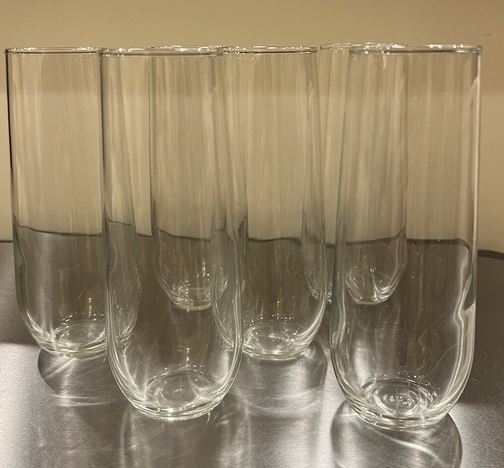 Pier 1 Imports 6-Pack Clear Stemless Champagne Glasses New