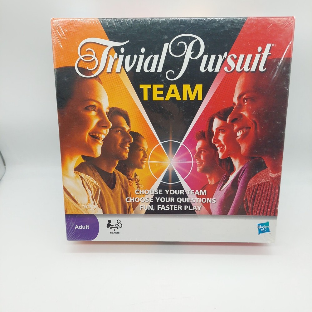 New Sealed Trivial Pursuit Team Game by Hasbro for 2 Adult Teams