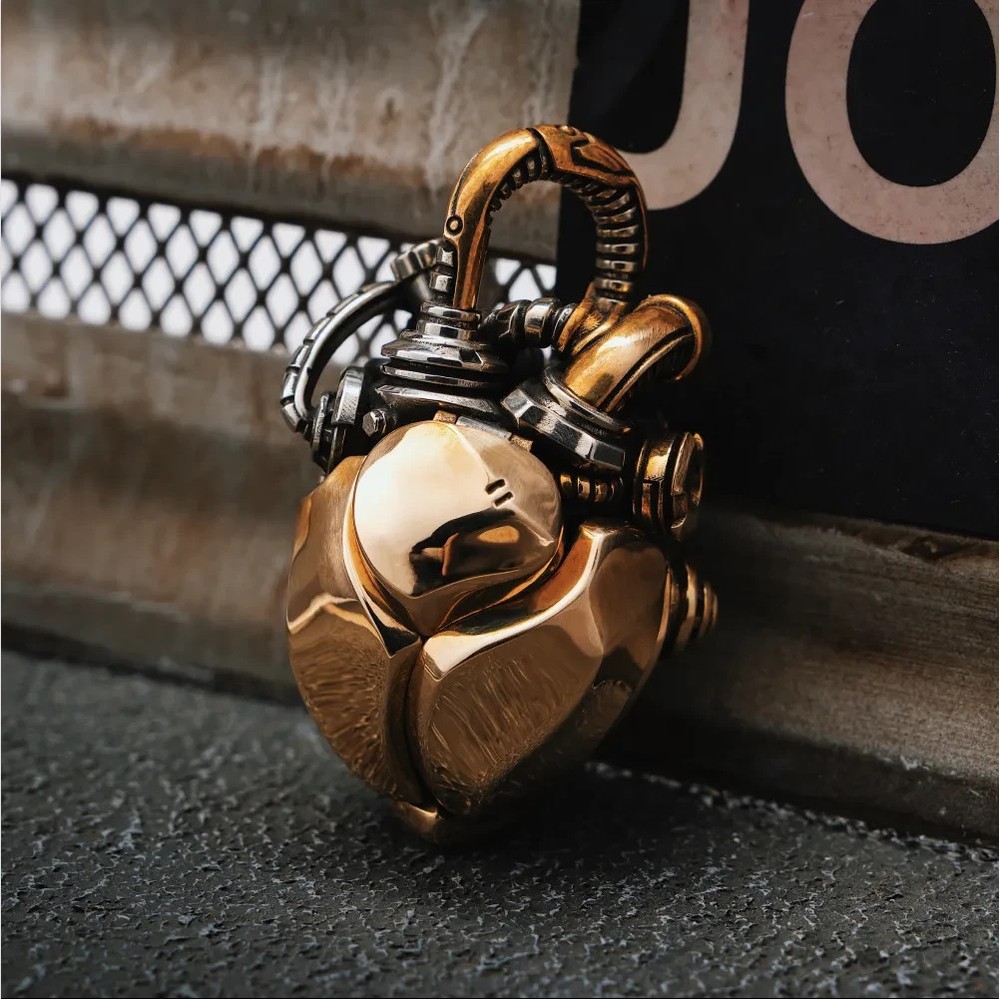 Steampunk Mechanical Anatomical Heart Pendant, Kinetic Jewelry,  Christmas Gift