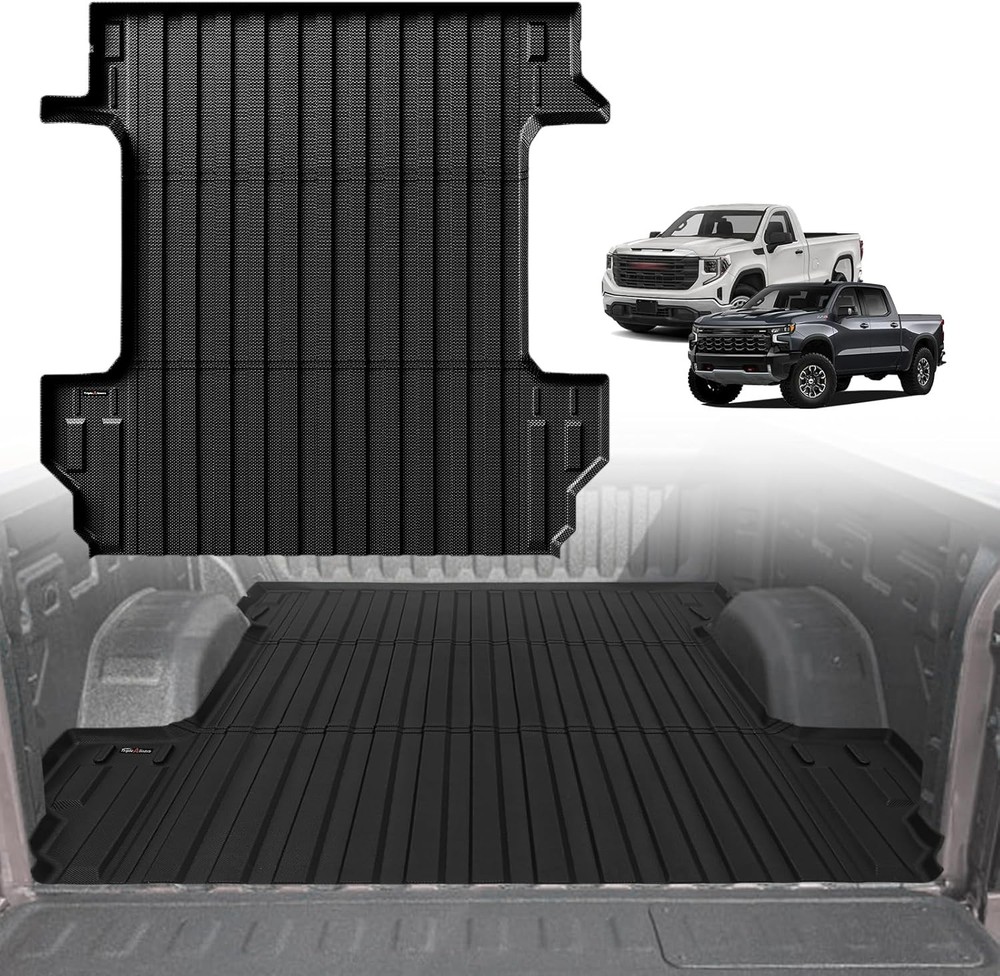Truck Bed Mat for Chevy Silverado/GMC Sierra 1500 2019-2026 5.8FT Heavy Duty