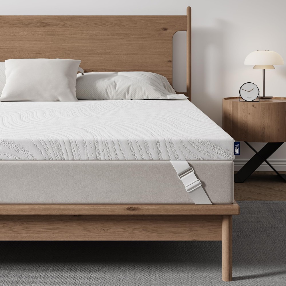 BedStory King Size Memory Foam Mattress Topper 3 Inch - Firm Bed Topper for P...