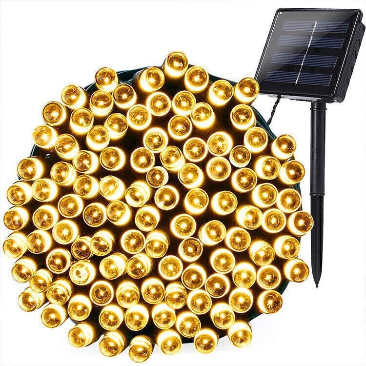 100/200 LED 12/22M Solar Fairy String Light Waterproof Outdoor Party Xsma Decor