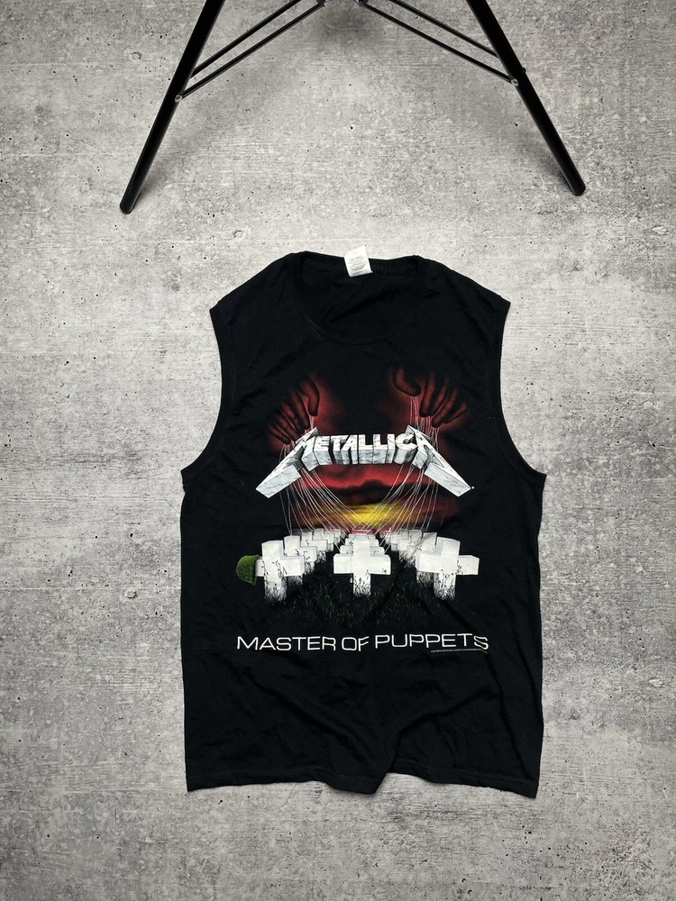 90’s Vintage Metallica Tank Top Master Of Puppets Rock T-Shirt Official Merch 94