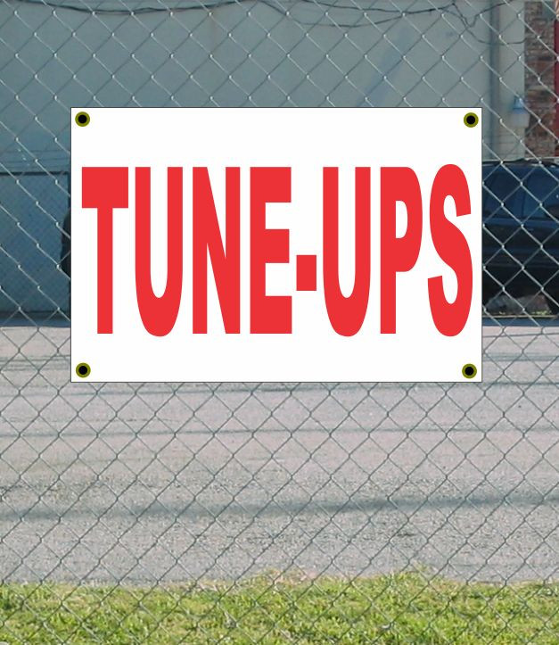 2x3 Tune Ups Red & White Banner Sign New Discount Size & Price with Free Shipping Included