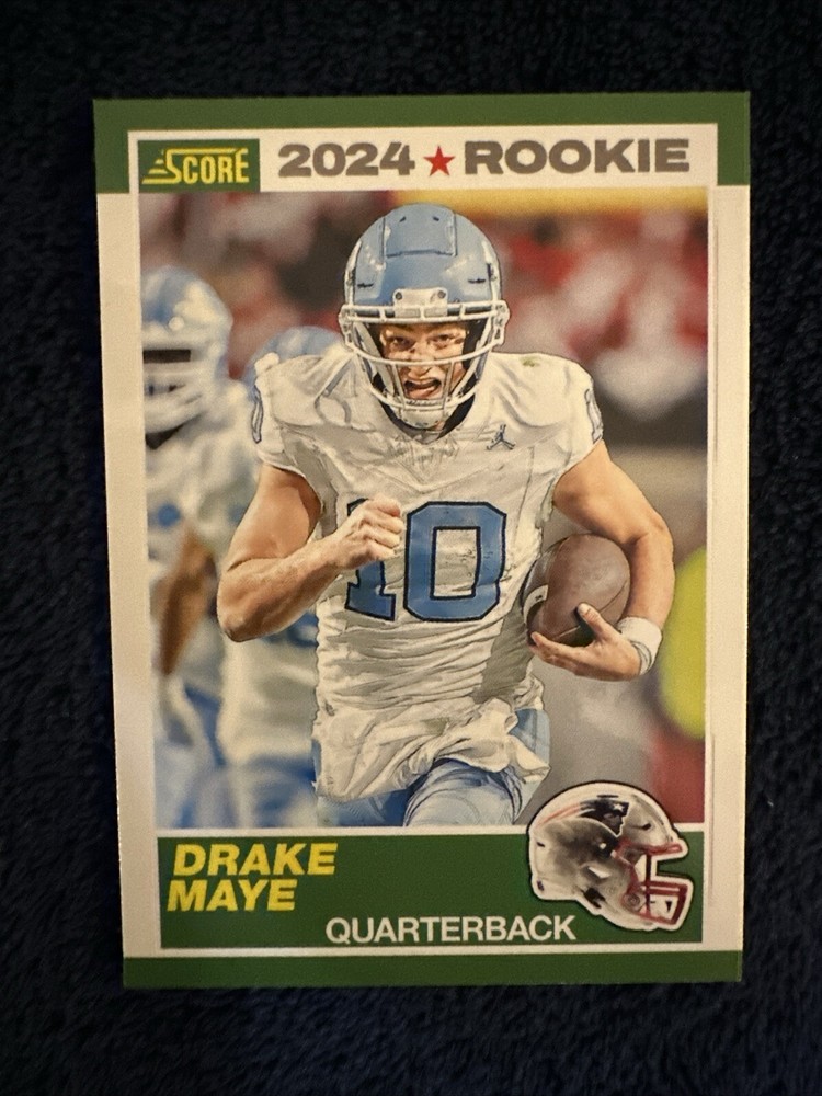 Score 2024 Drake Maye Rookie QB  #3 New England Patriots