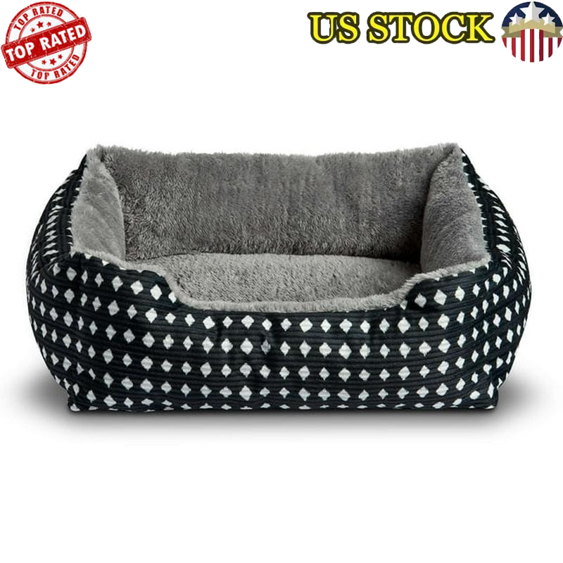 Cozy Washable Pet Bed with Bolster Support for Cats & Dogs  