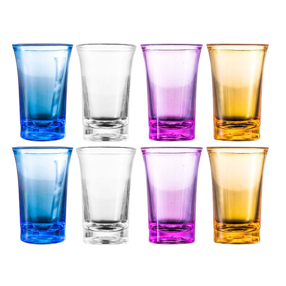 8 Pcs Colored Wine Glasses Party Cups Reusable Colorful Cocktail