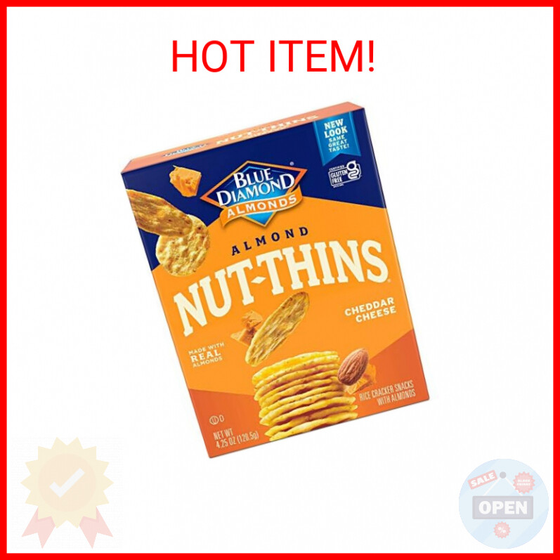 Blue Diamond Almond Nut Thins, Cheddar Cheese, 4.25 Oz