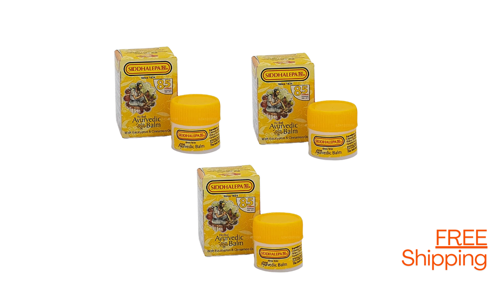Siddhalepa 5g x 3 Herbal Pack Relieves Cold Flu Headache Naturally