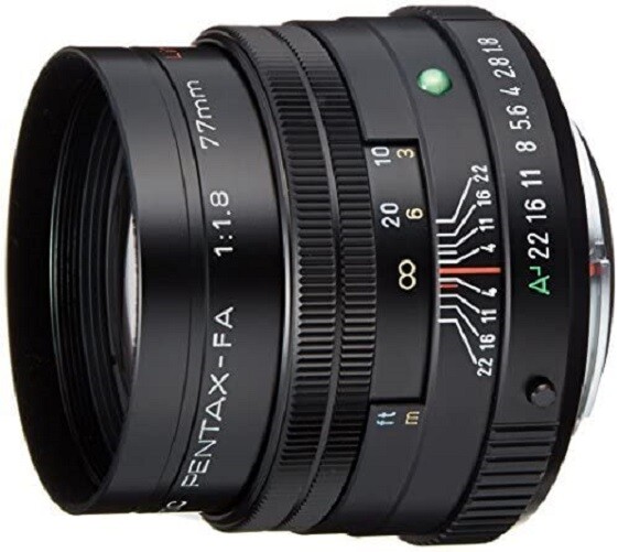 PENTAX FA 77mm F1.8 Limited Telephoto Lens - Black