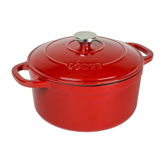 Lodge Enameled Cast Iron Dutch Oven 5.5 Quart Red