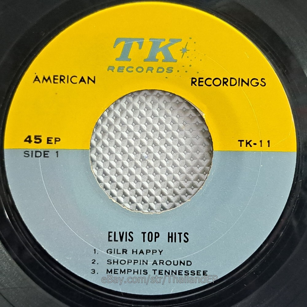 ELVIS TOP HITS /GIRL HAPPY / TK-11 Blue Yellow label THAI EP 7