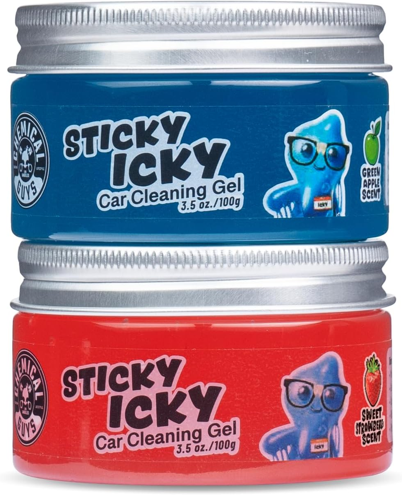 Chemical Guys Sticky Icky Car Cleaning Gel, Green Apple & Sweet Strawberry Scent