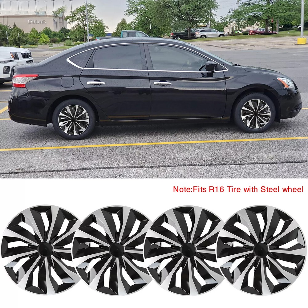 13-18 Nissan Sentra 16-Inch Snap-On Hubcaps for Steel Wheels R16