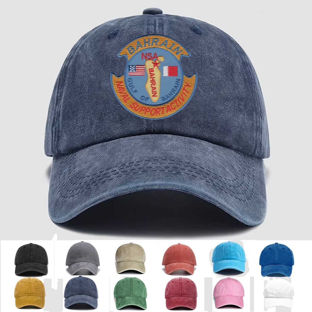 Custom Embroidered Hat Naval Support Activity Bahrain, Veteran Cap, Trucker Hat