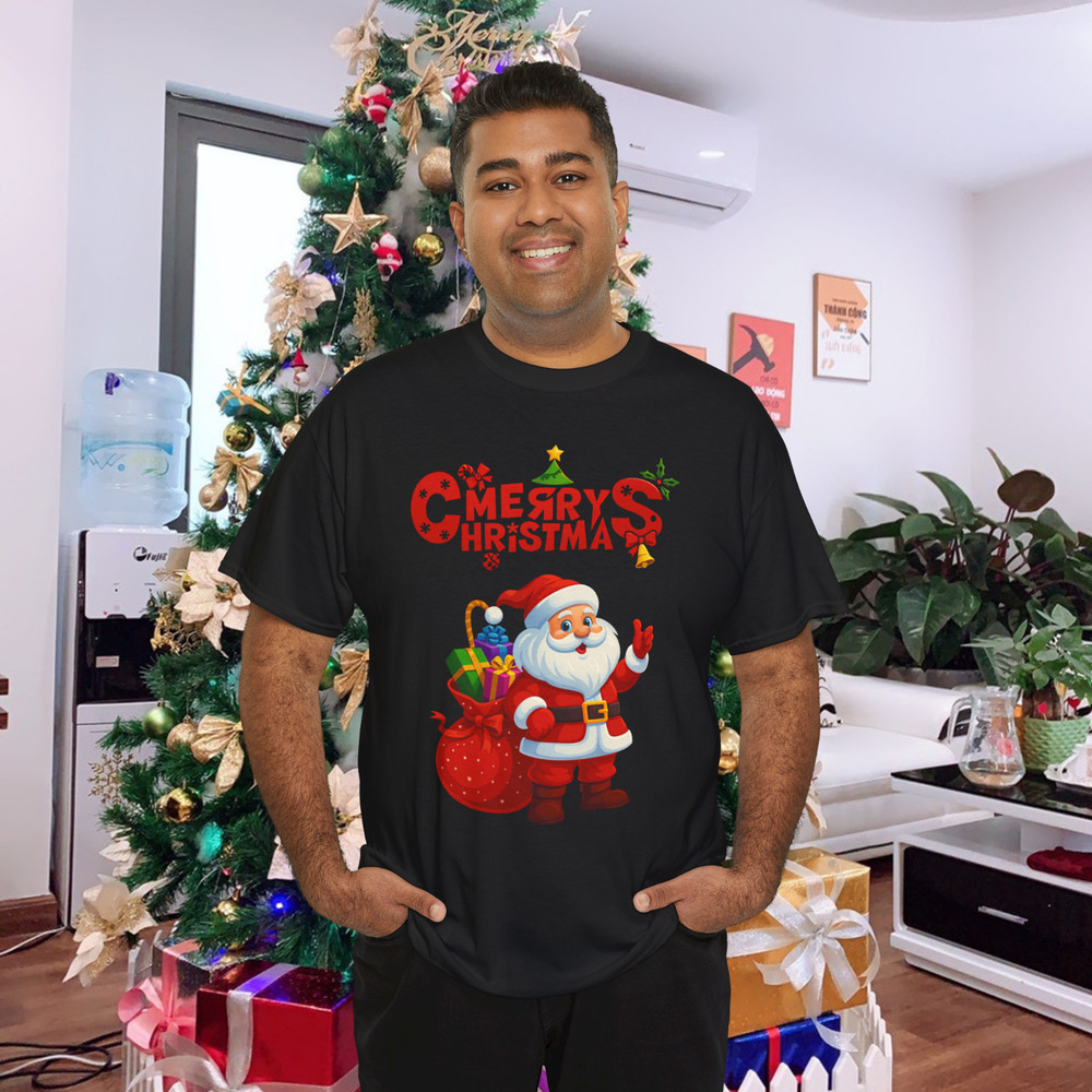 Christmas Holiday Graphic Tee T-Shirt - Festive Santa Print ON TREND