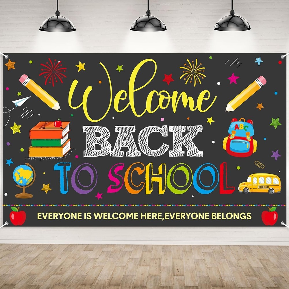Back to School Welcome Backdrop and Bulletin Board Decor for Classroom