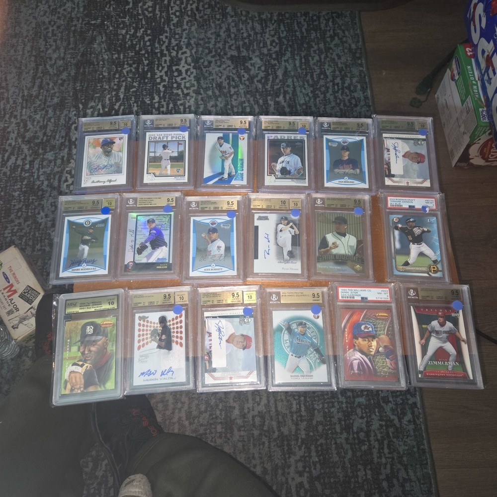 Topps PSA Graded Rookie Baseball Card Lot 50 Bo Jackson Jeter Royals Yankees