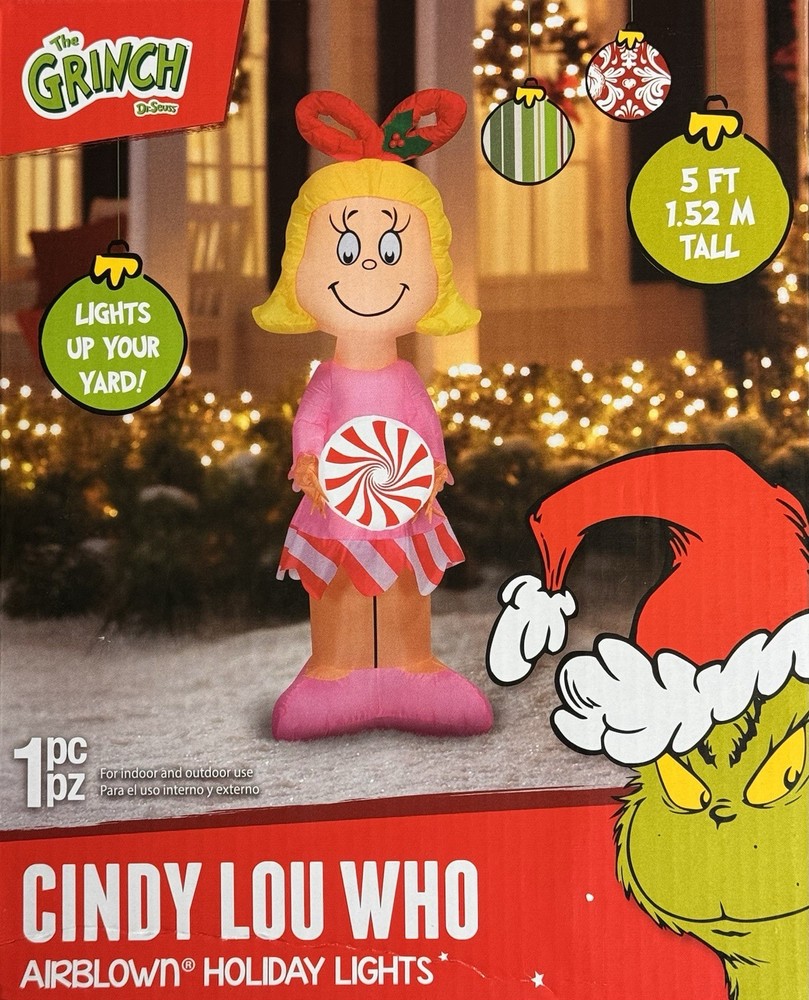 Gemmy Cindy Lou Who 5 Ft Inflatable Yard Decoration - 881805
