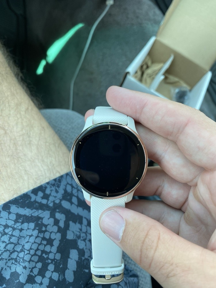 Garmin Venu 2S Smartwatch in Rose Gold & White 010-02429-03