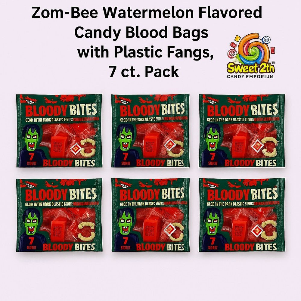 Glow-in-the-Dark Halloween Blood Bags with Oozing Candy Bites