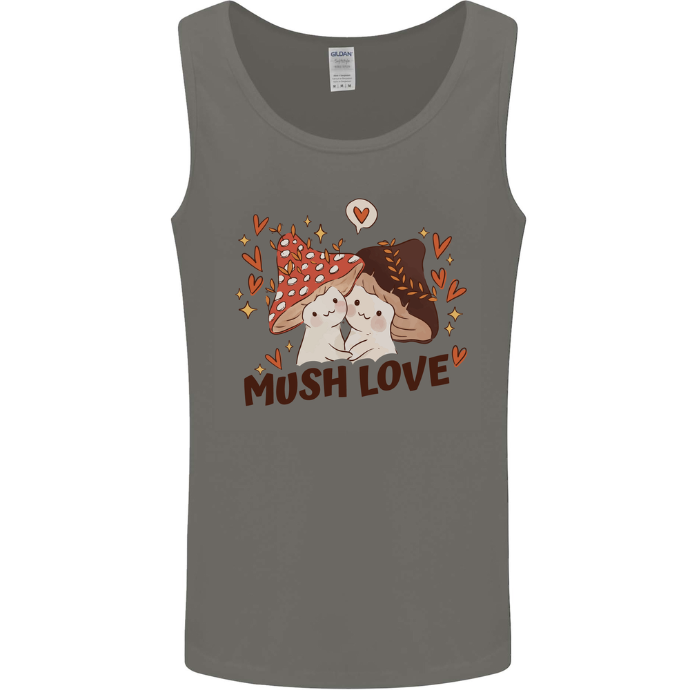 Mush Love Funny Mushroom Mycology Mens Vest Tank Top