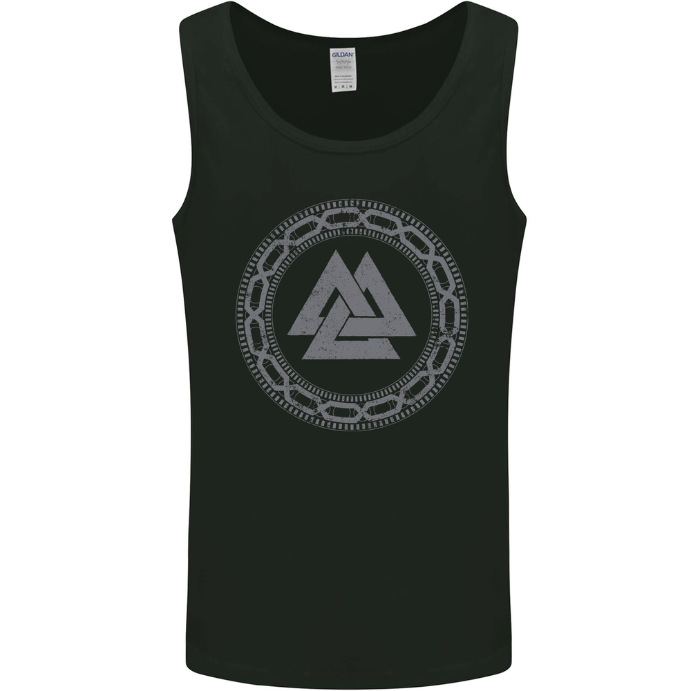 Viking Symbol Valknut Grey Gym Mens Vest Tank Top