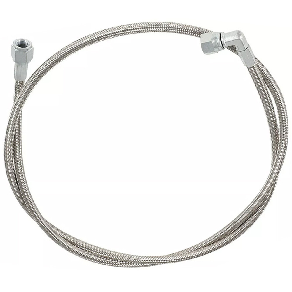 Steel Turbo Oil Feed Line 60inch with 4AN 551871 90°Degree Straight Hose End