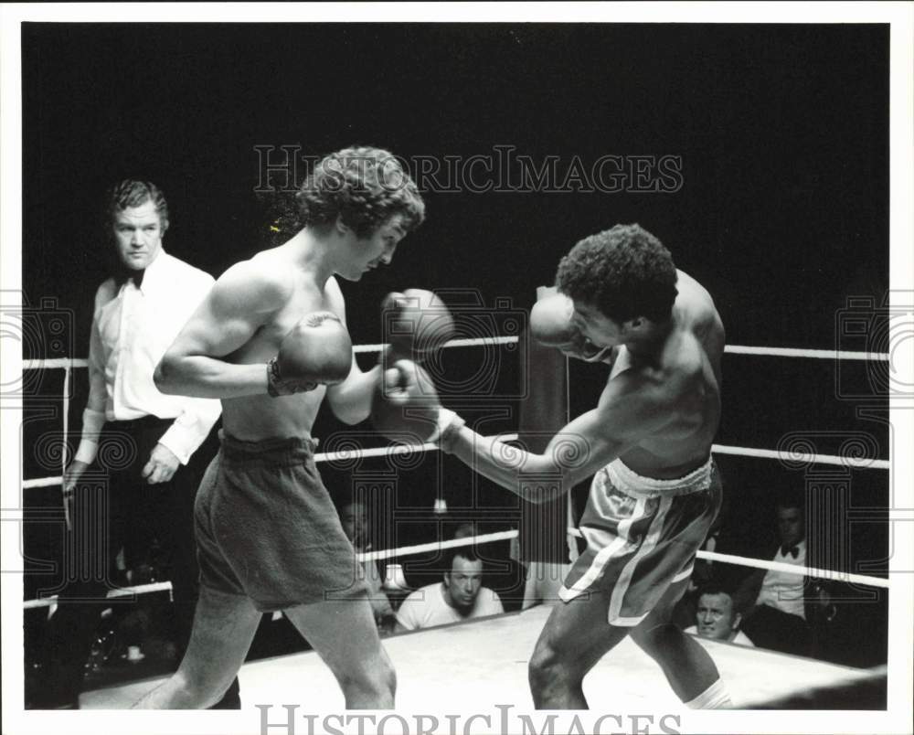 Press Photo Boxing scene from 
