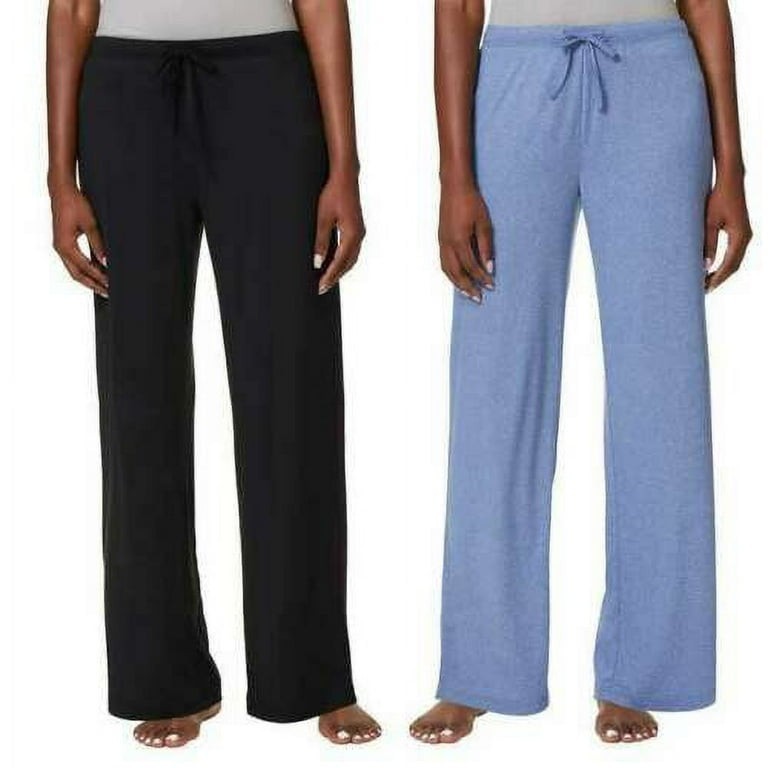 *NWT* 32 Degrees Ladies 2-Pack Lounge Pants (Black/Heather Blue, XL)