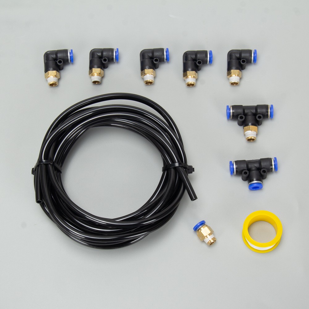 Black Push Lock Vacuum Fitting Kit for Intake Manifold Turbo Wastegate