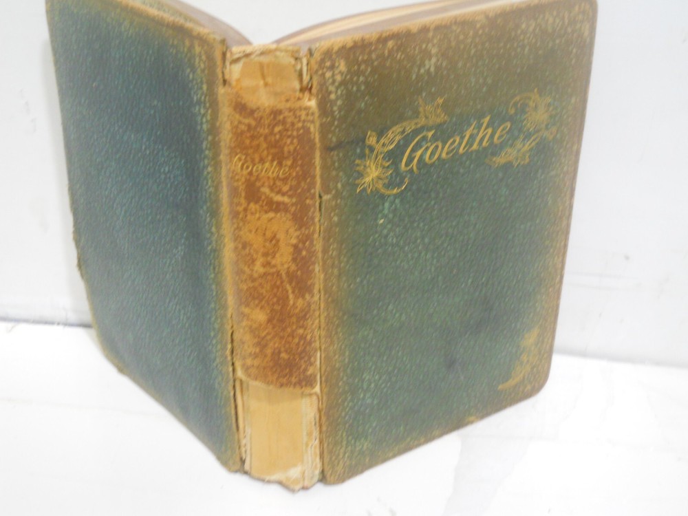1888 Goethe Poetical Works - Leather Bound by Hurst Co - Acceptable Condition - Free Shipping