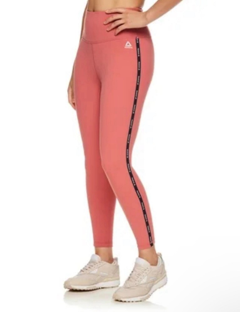Reebok Women's Elevated High Rise 7/8 Leggings Size Large Pink