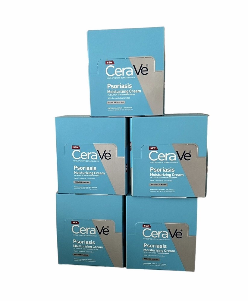 Cerave Psoriasis Moisturizing Cream 75 Samples Expires 12/25 for Dry Skin Relief