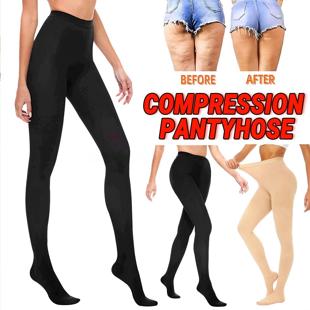Women Compression Pantyhose 20-30 mmHg Support Stockings Varicose Veins Edema