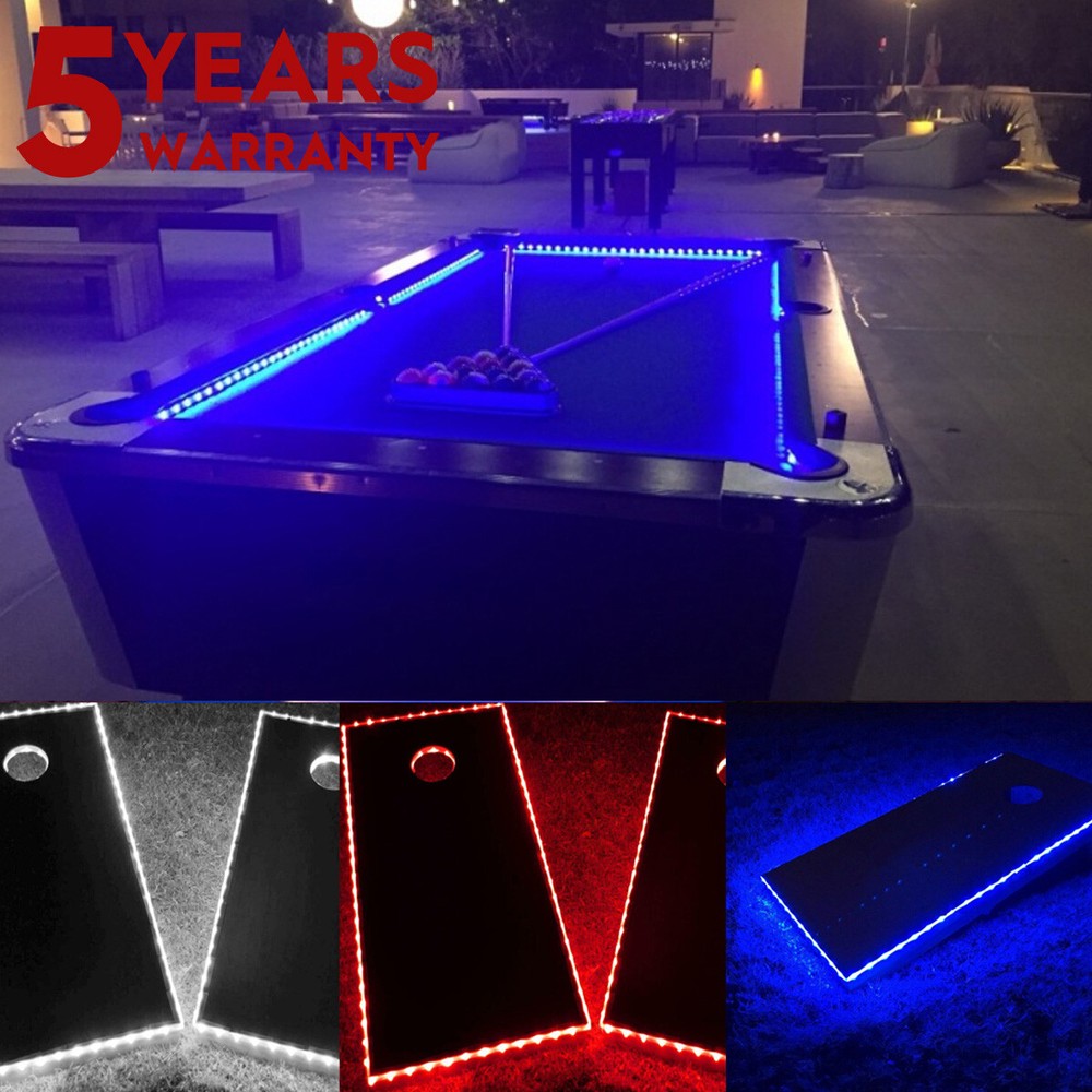 RGB LED Billiard Table Light Strip with 24-Key Remote Color Changing US Plug