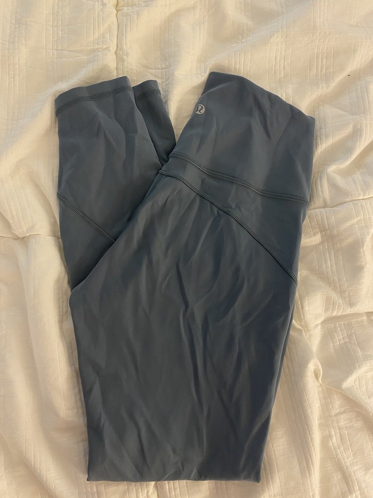 Lulomon Blue Grey Leggings Size 6 High Quality Yoga Pants