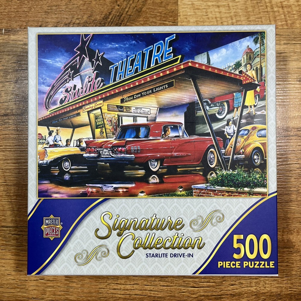 Starlight Drive In 500 pc jigsaw puzzle Master Pieces Signature Series Series IV