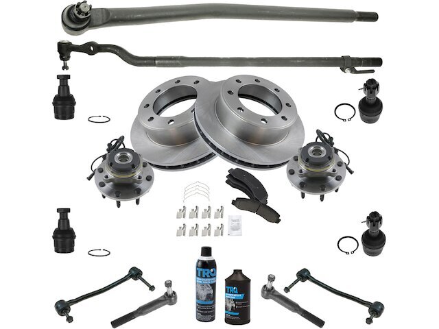 Front Brake Pad Rotor Wheel Hub Kit for Ford F350 Super Duty 43BXXS