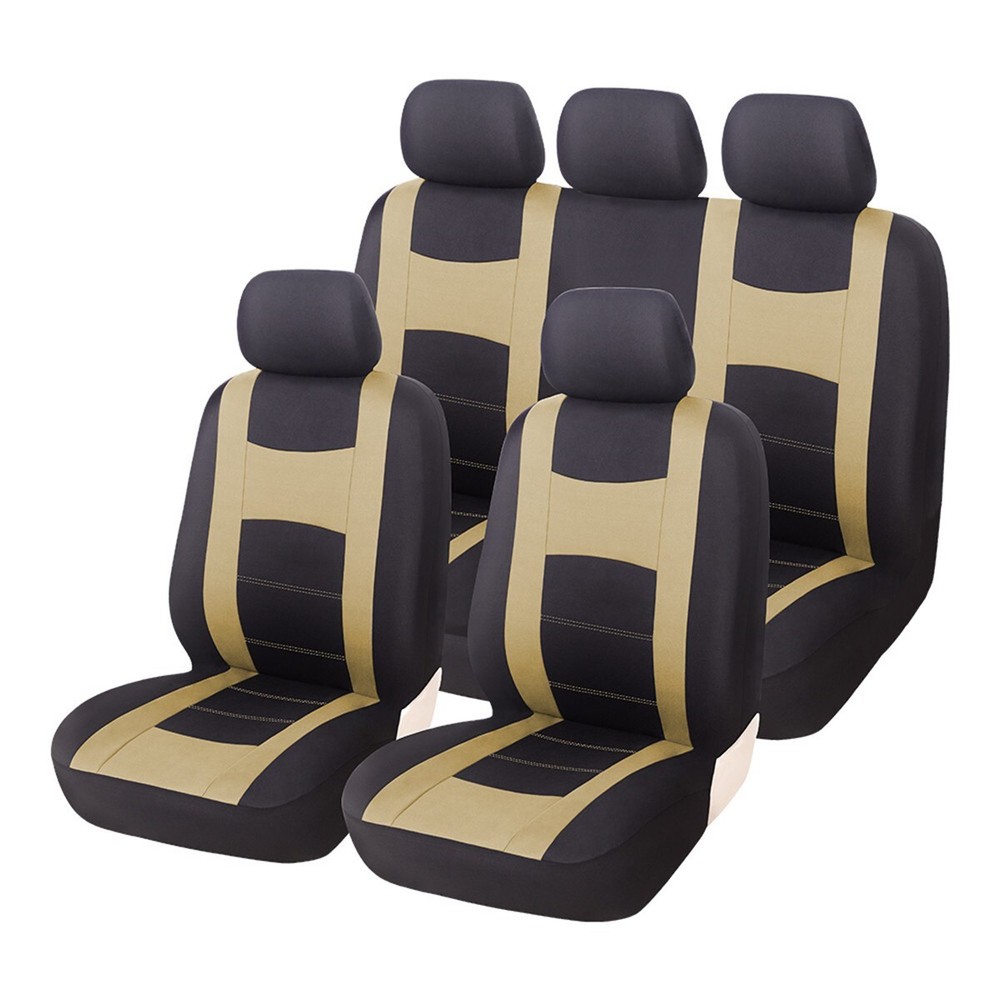 Car Seat Cover Full Set 5-Sits Front Rear Cushion Protector Interior Accessories