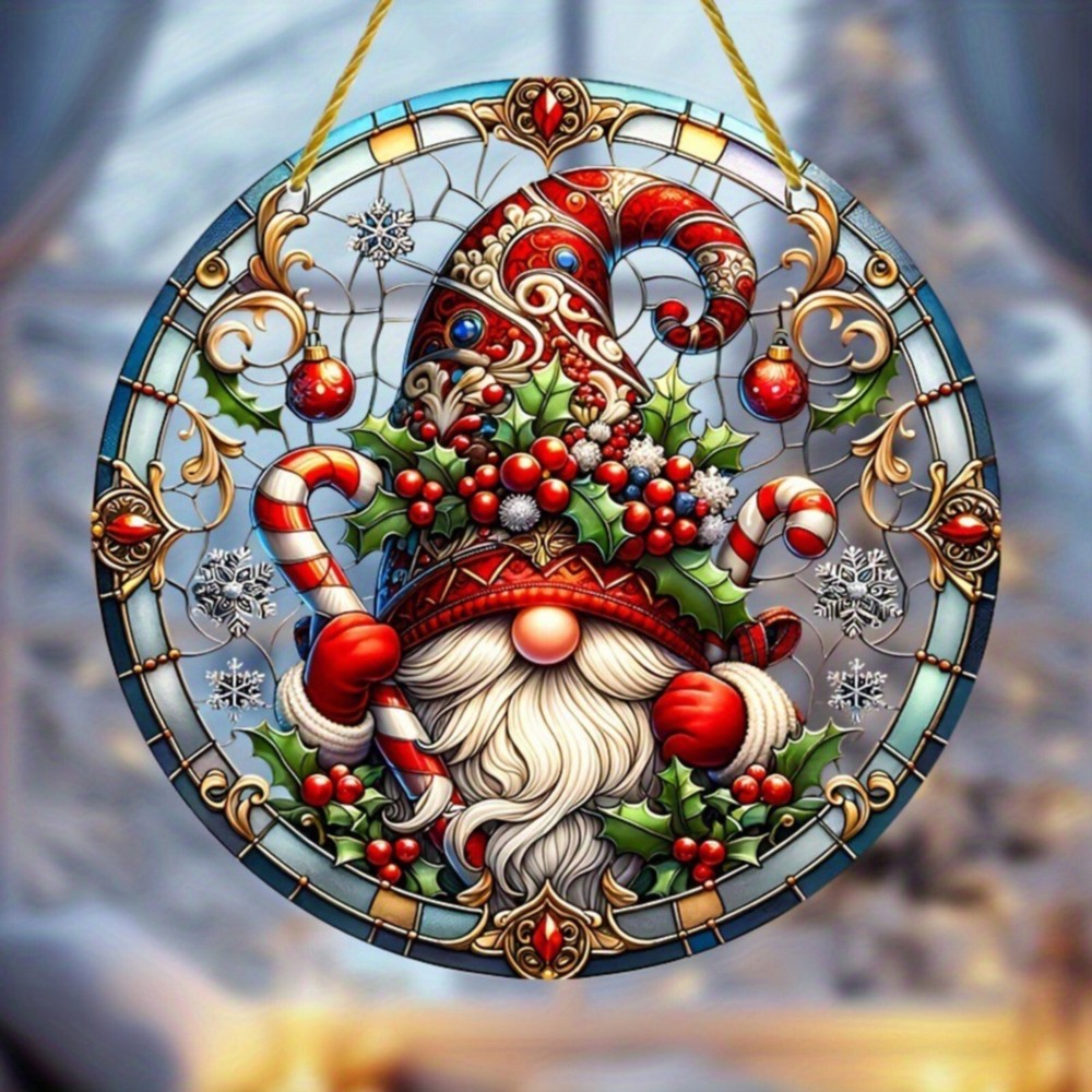 Gnomes Pendant Christmas Decorations Round Hanging Xmas Decorate Ornaments