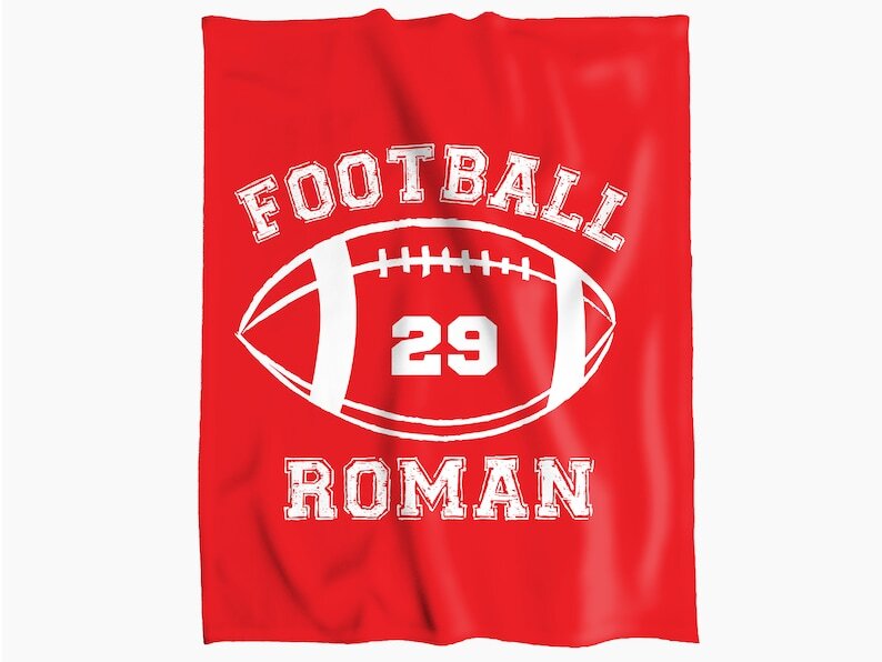 Custom football blanket Printed fashion football team's name cozy Bedding