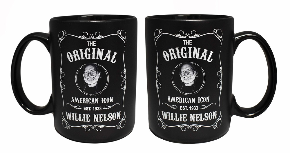Willie Nelson Black And White Est. Ceramic Mug