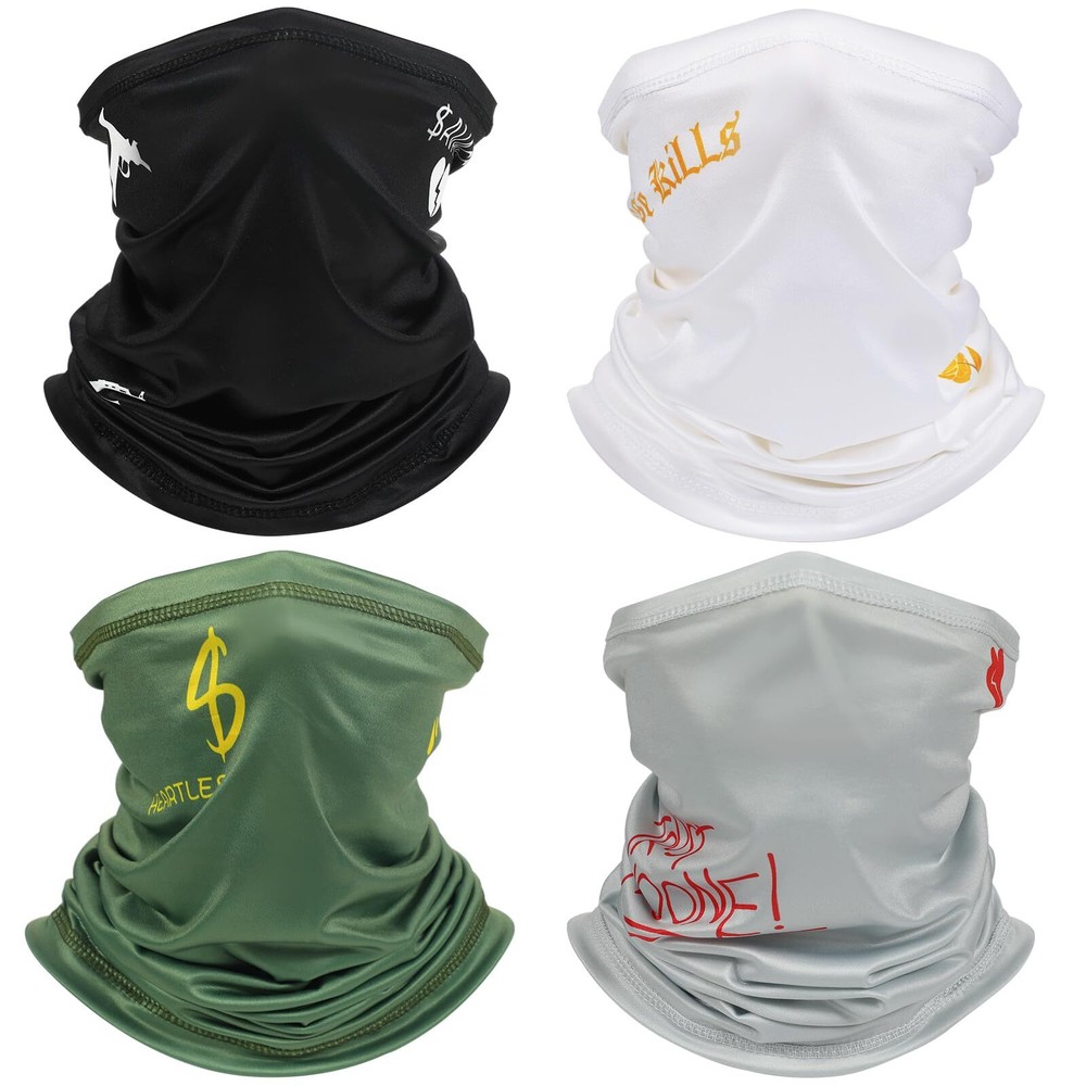 4 Pcs Face Mask Single Hole Ski Mask Knit Cycling Cover Sun Protection Balacl...