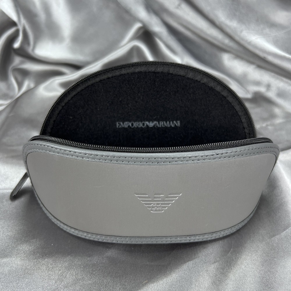 Emporio Armani Glasses Sunglasses Carrying Case Soft Zipper Gray Designer Travel