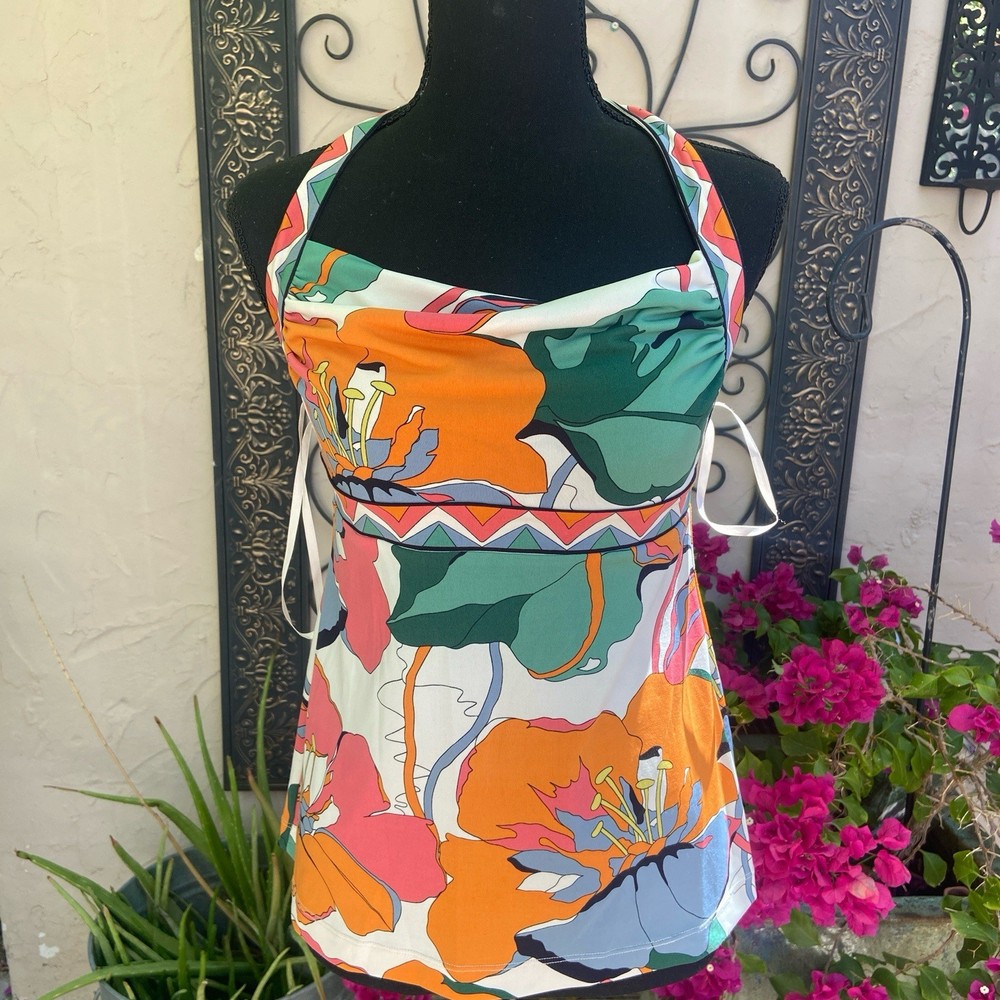 BCBG Halter Top Multicolor Vintage Y2K Size S Women's