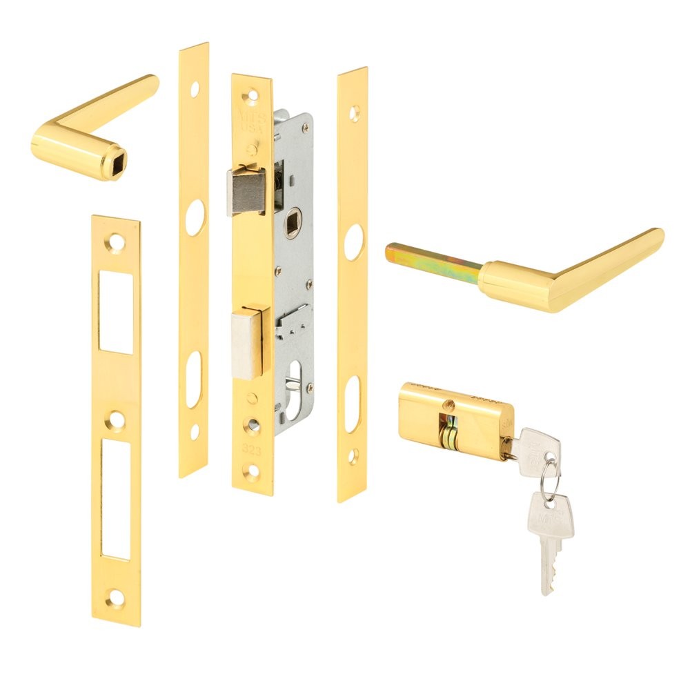 K 5130 Storm Door Mortise Lock, Brass Finish, 5 Pin Tumbler (Single Pack)