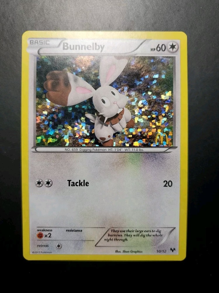 Pokemon TCG Bunnelby 010/012 McDonald's Promos 2014 Holo LP