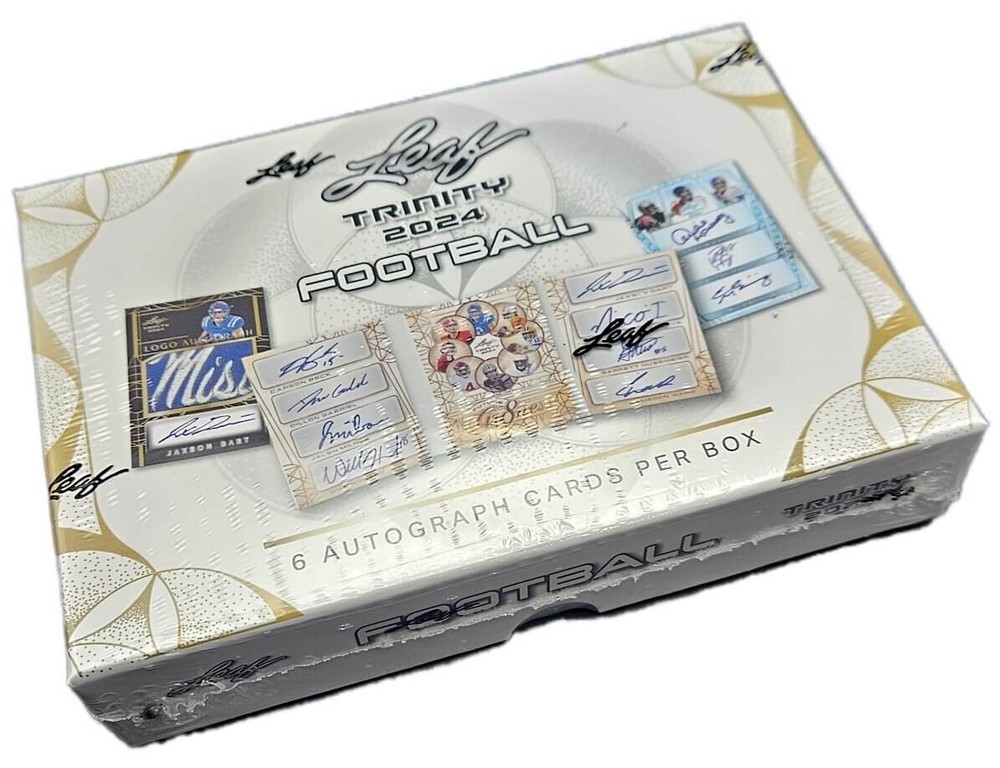 2024 Leaf Trinity Football Factory Sealed Hobby Box 6 Autographs Per Box
